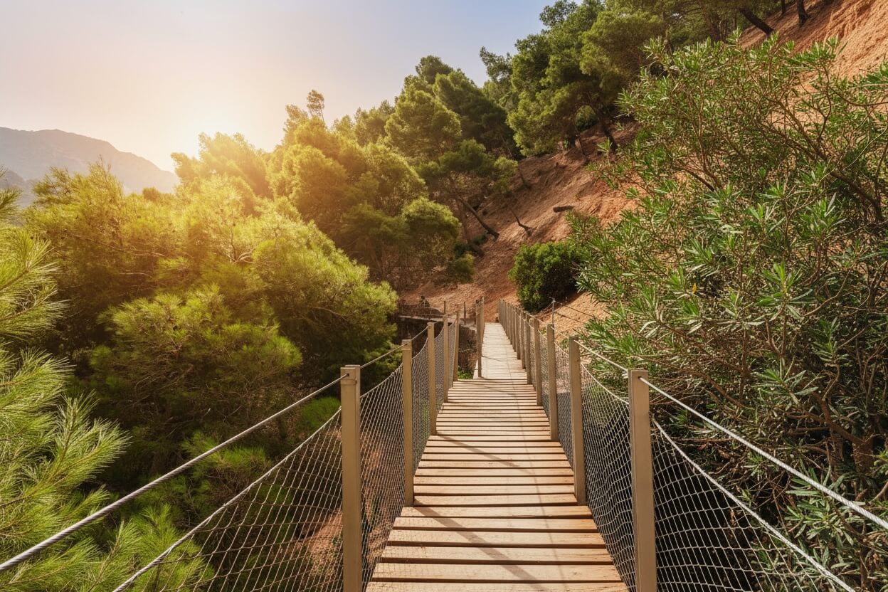 Caminito del Rey — hangbrug in de Gaitanes-kloof, Málaga